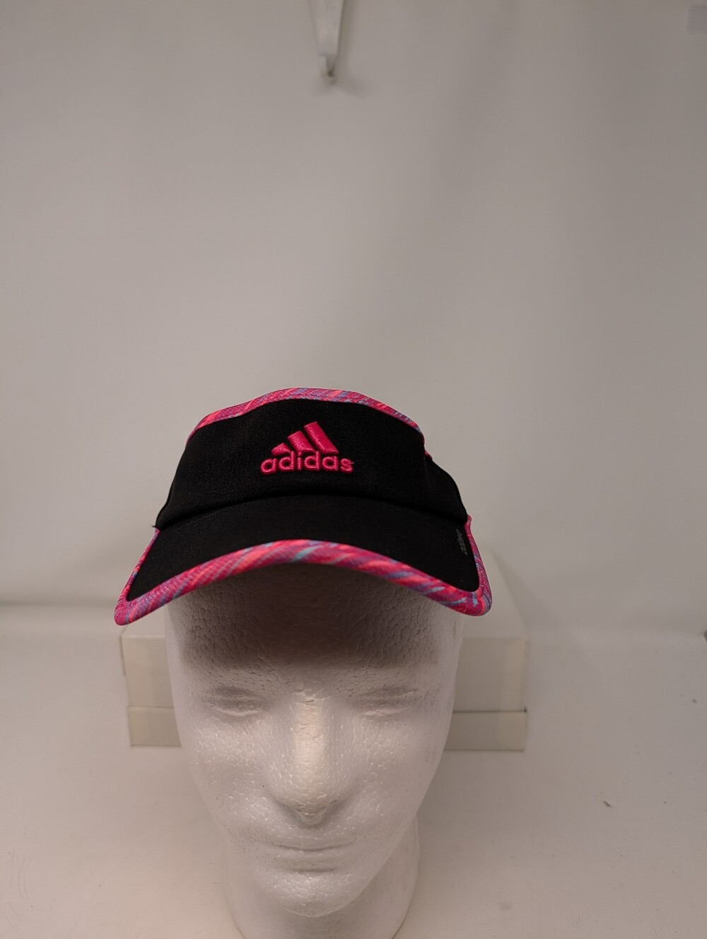 Adidas Adizero Visor Womens Adjustable Strapback Black Pink Hat Cap ClimaCool